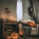 thumbnail image 4 of Decoración Luminosa Fantasma de Halloween | Adorno Colgante de Tela Brillante Fantasmal Blanco y Naranja | Decoración Espeluznante para Fiestas En El Jardín con Led Amarillo Incorporado | Decoración, 4 of 6