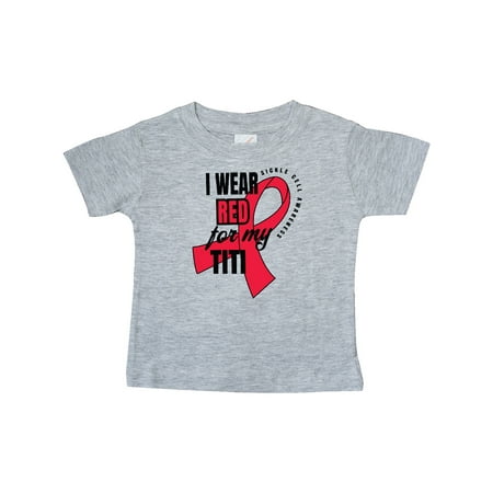 

Inktastic Sickle Cell Awareness I Wear Red For My Titi Gift Baby Boy or Baby Girl T-Shirt