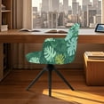 thumbnail image 3 of Whosucclay Koala Monstera Palm Leaf Print Swivel Armchair Accent Dining Chair Cover for Office, Stretch Curved Back Chair Covers Removable Curved Back Armrests Chair Protector for Party, Banquet, 3 of 7