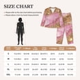 thumbnail image 4 of Pajama Sets for Women 2 Pcs, Pink and Gold Glam Glitter Button Down Long Sleeve Sleepwear Lounge PJ Sets, 4 of 6