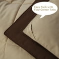 thumbnail image 6 of HIG Light Weight Down Alternative Comforter Set, Twin, Chocolate, Reversible, 6 of 8