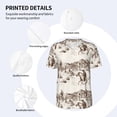 thumbnail image 3 of Zufioo Western Desert Cowboys3 Print Men's Baseball Short Sleeve, Moisture Wicking Button-Down Hip Hop Tee-4X-Large, 3 of 7