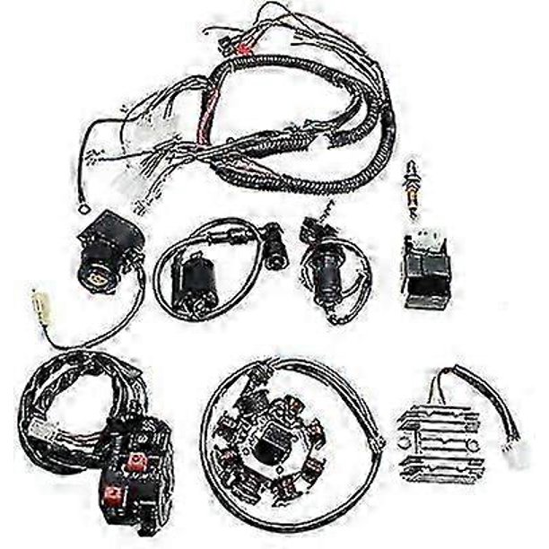 Complete Electrical Wiring Harness Cdi Stator Kit For Atv Quad 150/200/250cc