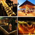 thumbnail image 5 of 7M Solar-Lichterketten, 50 LED-PVC-Röhren für den Außenbereich IP65 wasserdicht für Feiertage, Party, Neujahr, Weihnachten, Außenbeleuchtung, Zaun, Garten, Terrasse, Dekoration, Lichterkette，(Warmwei TUNC Sencillez, 5 of 5