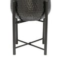 thumbnail image 5 of CosmoLiving by Cosmopolitan 19", 17"H Black Metal Planter with Removable Stand (2 Count), 5 of 15
