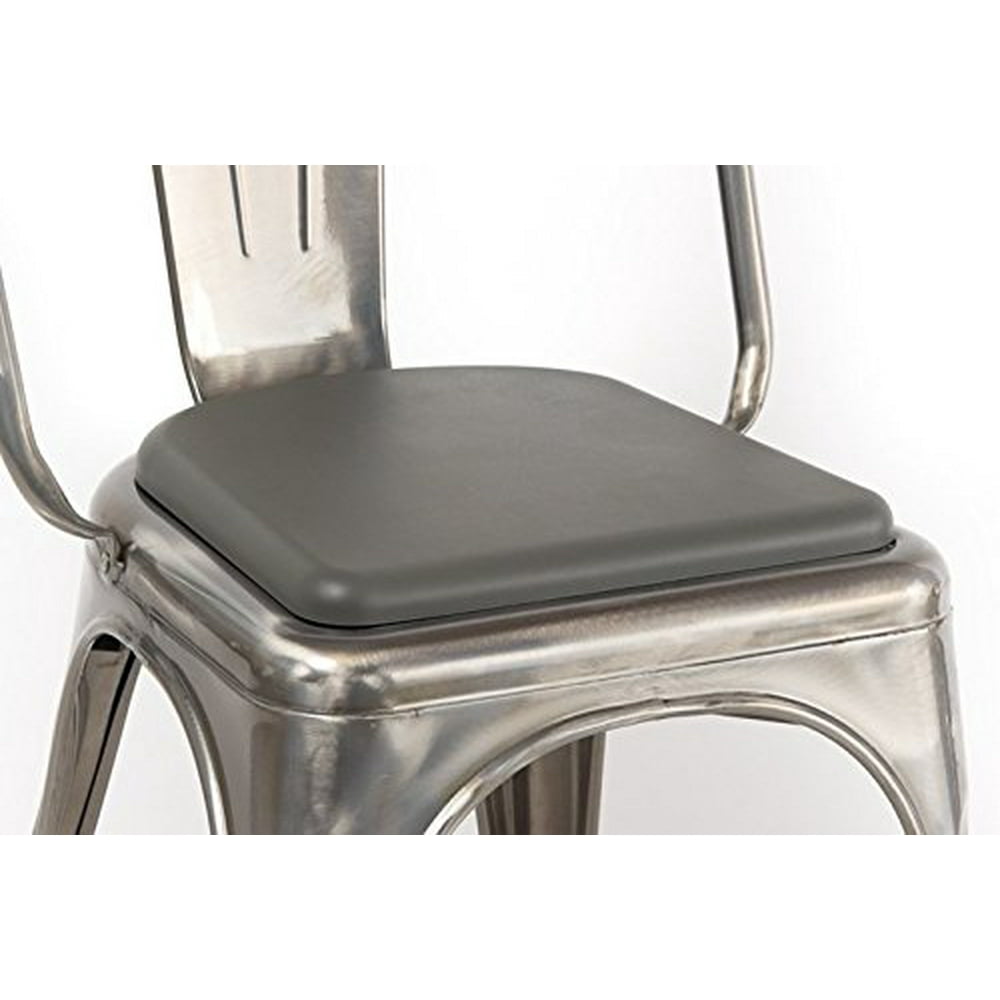 Rounded Seat Cushion for Metal Bar Stools or Kitchen Chairs, Gray