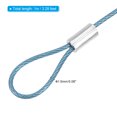 thumbnail image 2 of 3.3Ft 1.5mm Dia Safety Cable Lock Steel Stage Lighting Security Wire Rope, Blue 6 Pack, 2 of 6