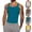 #01 Turquoise, variant on Mens Wide Strap Tank Top Sleeveless Ribbed Tee Round Neck Stretchy Cotton Muscle Fit Gym Training Daily Wear Shirt, #01 Turquoise, XXL