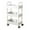 White#4, variant on 3-Tier Rolling Storage Cart with Armrests Kitchen Organizer Bathroom Toiletries Cart or Living Room Snack Stand Plastic Utility Cart with Wheels for Home Office or Dorm
