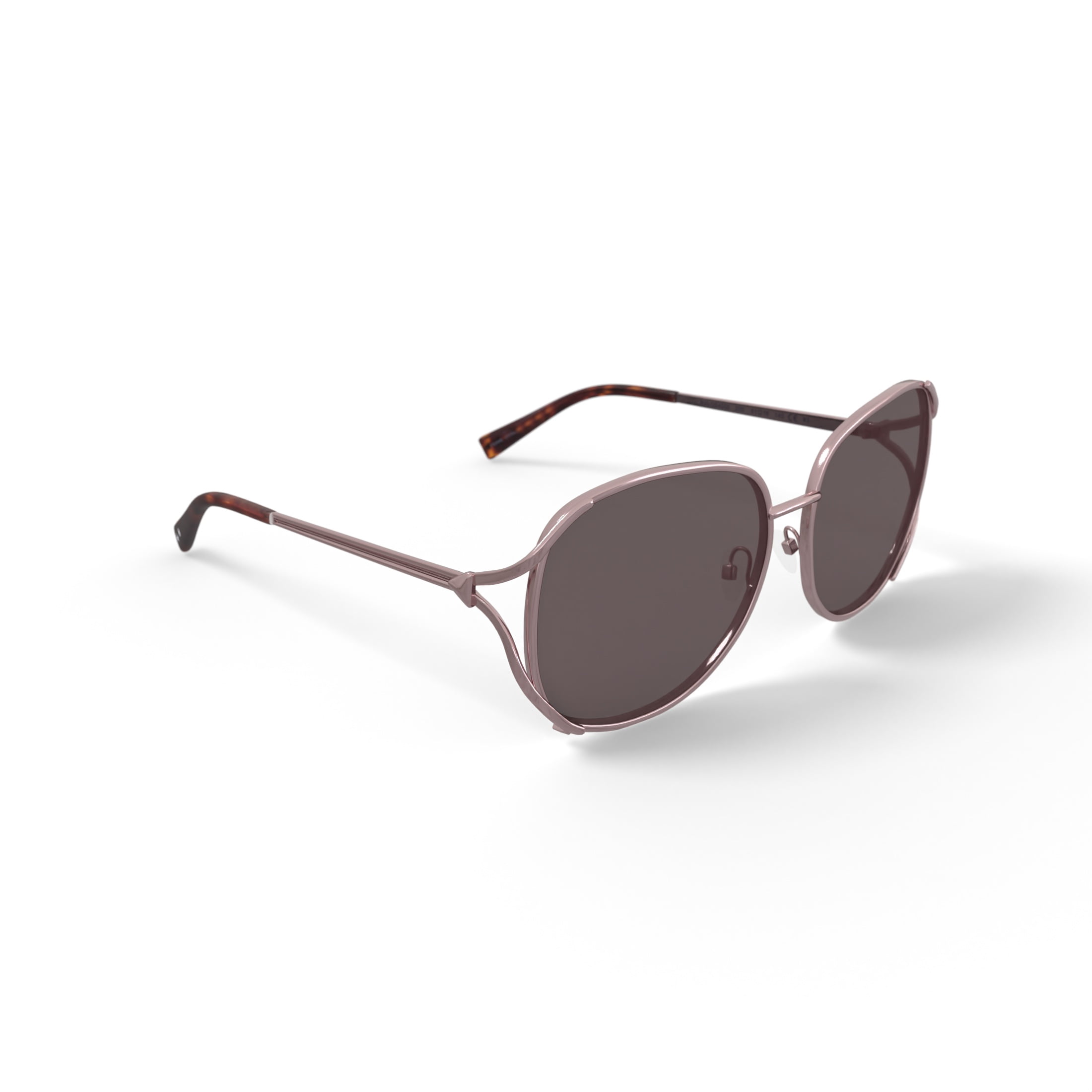 Reverb Women's Vented Square Prescription Fashion Sunglasses, RVLOS4000, Almond Brown, 61-16-140, with Case