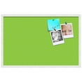 thumbnail image 2 of PinPix ArtToFrames 32x20 Custom Cork Bulletin Board Green Chevron   Poster Board Has a Fabric Style Canvas Finish, Framed in Satin White Frame (PinPix-518), 2 of 5