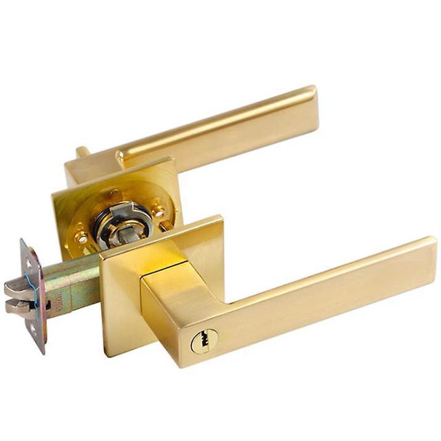 poigne De Porte Avec Pne Dormant Cylindre Unique, Pne Dormant En Laiton Satin, Ensemble De Serrure Pne Dormant Rversible Serrure De Porte De Cha