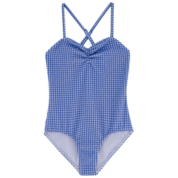 Roxy Girls' One-Piece Swimsuit with UPF 50  Sun Protection, Quick Drying Bathing Suit, Blue Bonnet