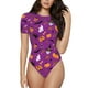 thumbnail image 1 of Balery Halloween2 Body de cuello redondo de manga corta para mujer Tops de manga corta Tops básicos-Large, 1 of 7