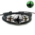 thumbnail image 4 of Pulsera con cabeza de lobo que brilla en la oscuridad, pulsera de cuero multicapa, pulseras luminosas de moda para hombres y mujeres, joyería de lobo, 4 of 5