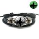 thumbnail image 4 of Pulsera con cabeza de lobo que brilla en la oscuridad, pulsera de cuero multicapa, pulseras luminosas de moda para hombres y mujeres, joyería de lobo, 4 of 5