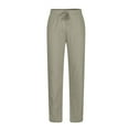 thumbnail image 5 of Lmnyox Men's Casual Linen Trousers with Pocket Lightweight Drawstring Lounge Pants Casual Straight Leg Beach Pants, 5 of 6