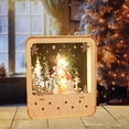 thumbnail image 2 of Fiudx Casa de Madera de Papá Noel, Luz Nocturna Led Pintada a Mano, Acogedora Decoración Navideña, Iluminación Multicolor, Ideal para Escritorio, Estantería o Mesa, Ideal Como Regalo Festivo, Tamaño, 2 of 7