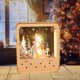 thumbnail image 1 of Decoraciones navideñas Fiudx Cabaña de Papá Noel casa de madera luminosa, 1 of 6