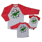 24 ate 9 Apparel Family Matching Christmas Pajamas Dinosaur Shirt