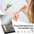 thumbnail image 6 of TNOBHG Nail Clipper Set 6pcs Manicure Set Nail Clipper Kit for Men Portable Travel Grooming Kit Gift for Husband Father Boyfriend Manicure Accessory for Men, 6 of 8