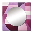 thumbnail image 2 of Designart "Abstract Shapes With Mauve Motion" Abstract Shapes Square Mirror Wall Decor Modern - Large Purple Square Bathroom Mirror - Square Printed Wall Mirror Art, 2 of 5