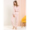 thumbnail image 2 of Pijama De Franela Lindo Impreso Manga Larga Top Y Pantalones Para Dormir Ropa De Dormir Suave Conjuntos Invierno Para Mujeres Rosa M, 2 of 6