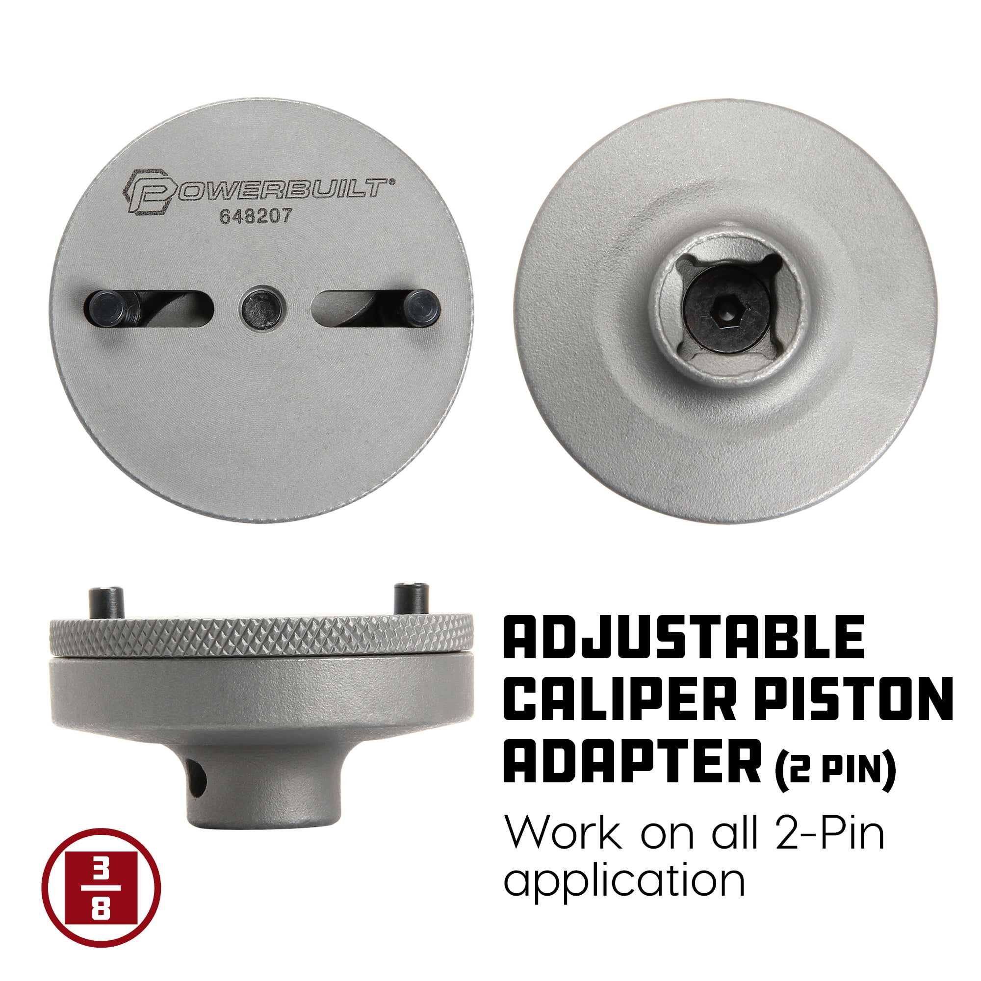 Details about   Tool Hub 9606 2/3 Pin Disc Brake Caliper Piston Rewind Adjustable Adaptor Set 