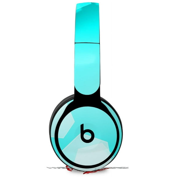 Skin Wrap for Beats Solo Pro Headphones Bokeh Hex Neon Teal Sticker Decal Only BEATS NOT INCLUDED