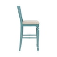 thumbnail image 6 of Linon Marden 30" High Back Bar Stool, Blue/Natural, 6 of 11
