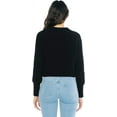 thumbnail image 4 of American Apparel Women's Cropped Fisherman Long Sleeve Pullover, black, X-Large, 4 of 6
