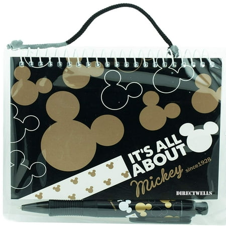 MICKEY AUTOGRAPH Disney Mickey Mouse Gold Black All About Book with Retractable (Best Pen For Disney Autographs)