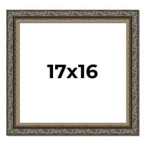 17x16 Frame Black Real Wood Picture Frame Width 2 inches | Interior Frame Depth 0.5 inches | Fitz
