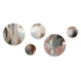 thumbnail image 2 of Designart "Captivating Circle in Rose Gold III" Modern Shapes Transitional Metal Wall Art Set of 5 Piece, 2 of 5
