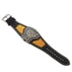thumbnail image 4 of Oulm 1220 Reloj de pulsera de cuarzo para hombre, resistente al agua, con doble horario y correa de PU (amarillo), 4 of 5