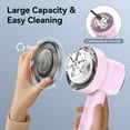 thumbnail image 6 of AlphaGeek Fabric Shaver Lint Shaver for Clothes Rechargeable Sweater Defuzzer with 6 Leaf Blades and Digital LED Display Remove Pills for Furniture Pink, 6 of 10