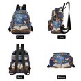 thumbnail image 2 of JIALIOU Mini Backpack Purse for Women Quilted Casual Daypack Small Travel Shoulder Bag, Colorful Butterflies Fly on Book, 2 of 7