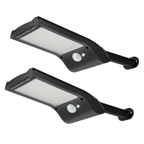 Lámpara solar de pared con sensor de movimiento, 36 LED, color blanco (6500-7000K), batería de 1200mAh, ángulo de detección de 120°, distancia de 3-8m, diseño resistente al agua IP65, fácil