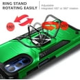 thumbnail image 6 of Nagebee Case for Motorola Moto G Stylus 5G (2022) with Tempered Glass Screen Protector (Full Coverage), Full-Body Protective [Military-Grade], Magnetic Car Mount Ring Holder, Heavy-Duty Case (Green), 6 of 7