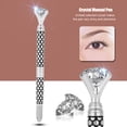 thumbnail image 4 of Pluma de tatuaje manual, delineador de cejas y labios con cristal desmontable, aguja de microblading plateada, 4 of 12