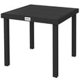 thumbnail image 1 of Patio Dining Table for 4, Square Aluminum Outdoor Table for Garden Lawn Backyard, Black, 1 of 7