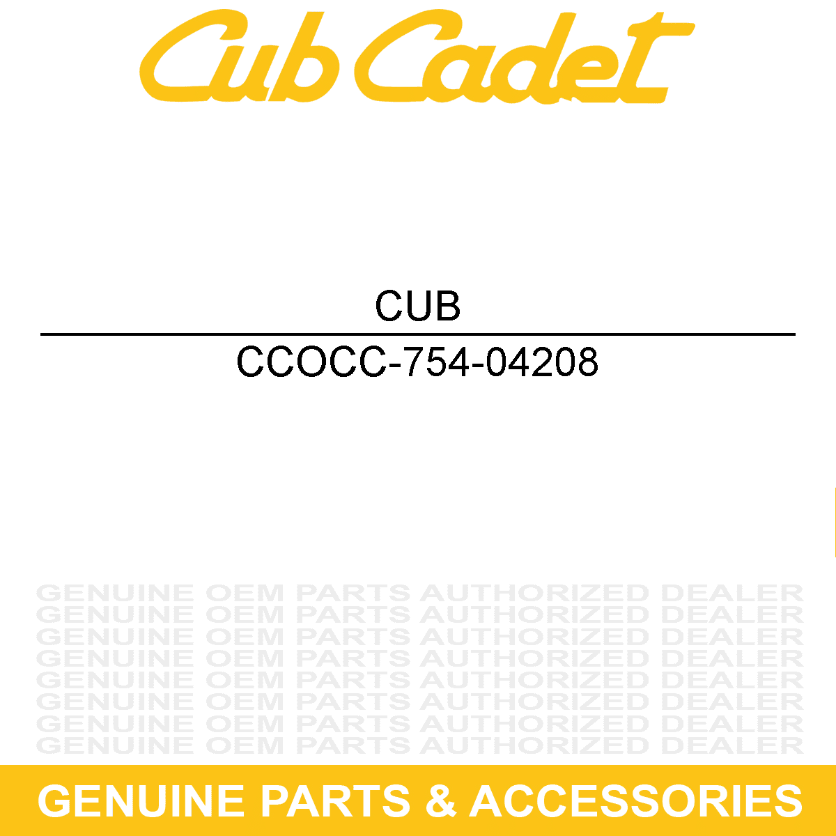 CUB CADET OCC-754-04208 Upper Transmission Drive Belt LTX1040 Tractors 954-04208