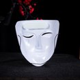 thumbnail image 3 of Mascarilla facial triste y feliz inspirada en el anime PVC blanca, 3 of 3