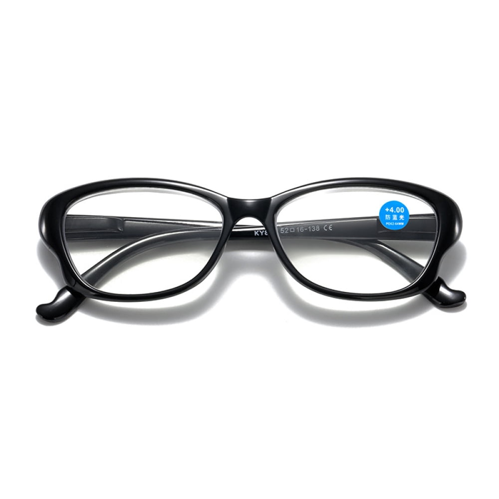5 Pairs of Women Anti-blue Light Reading Glasses 1.50 Black Ultra-light Clear Spring Hinges Butterfly Frame Readers Eyeglasses Frame +1.50 Strength