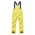 thumbnail image 4 of Dmsael Snow Pants for Kids Girls Snow Bibs Waterproof Insulated Ski Pants Kids Adjustable Strap Snowboard Overalls Multi Pockets Winter Snowsuit M,Yellow, 4 of 6