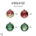 thumbnail image 4 of Majestic Winterly Nature Glittered Ornament Bauble Set, Red and Green Balls Bundle with Acorns, Snowflakes, and Spruce Tree Accents, 4 of 7