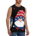 thumbnail image 2 of Yiaed Gnome Independence Day Print Men's Singlet Vests Summer Running Muscle Tank Tops Gym Undershirt Round Neck Sleeveless for man, 2 of 5