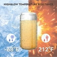 thumbnail image 3 of Qishi 16 oz Beer and Beverage Glass Straws, Great for Home Use, with Clear Bamboo Lids (Set of 4), 3 of 8