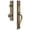 Vintage Brass, variant on Grandeur 846644 Fifth Avenue Solid Brass Rose Keyed Entry Single Cylinder Full Plate "S"