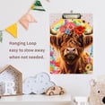 thumbnail image 2 of ALAZA Plastic Clipboard A4 Letter Size Decorative Clipboards for Students Women Men 9" x 12.5" Highland Cow Flowers Rainbow, 2 of 6